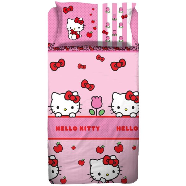 Completo lenzuola Hello Kitty in cotone