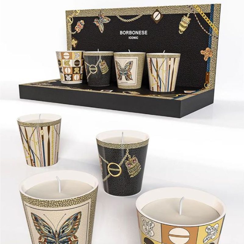 candele profumate porta candele ceramica borbonese iconic