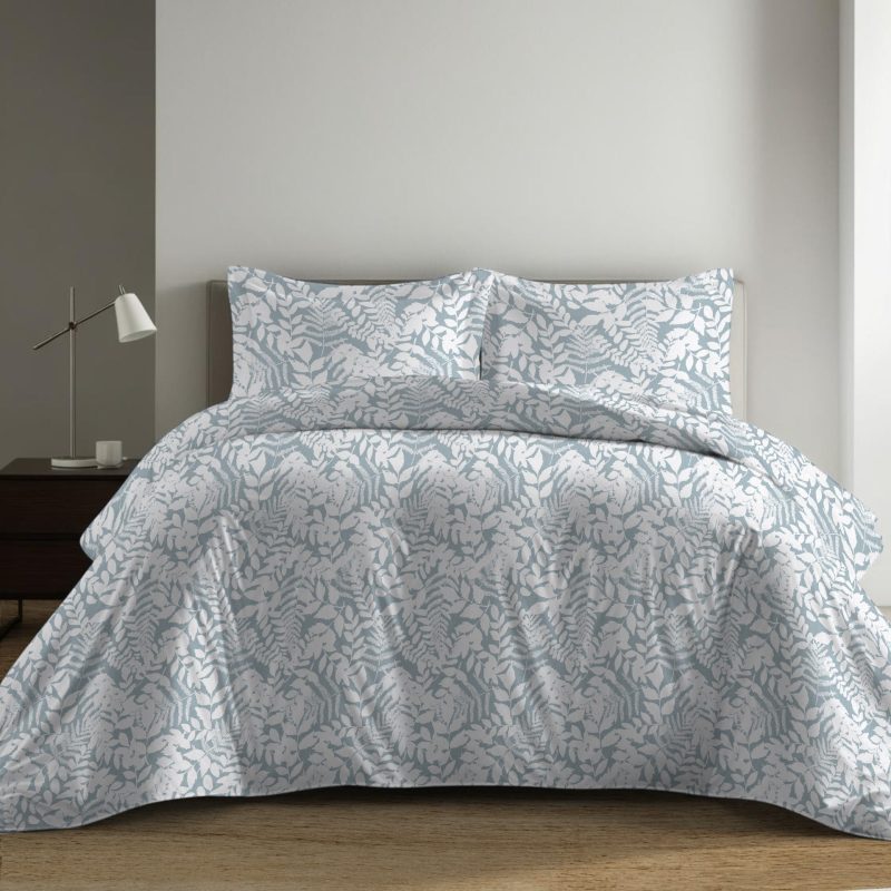completo lenzuola NATURA azzurro 100% cotone
