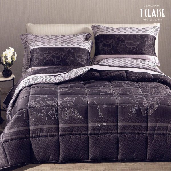 Trapunta in raso di cotone Geo Night PRIMA CLASSE